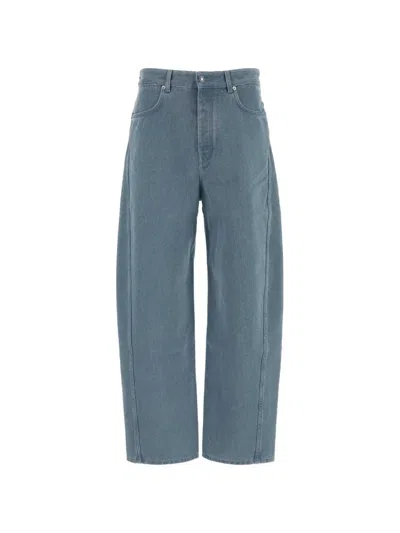 Givenchy Couture Seam Logo-patch Jeans In Blue