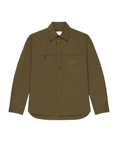 Givenchy Surchemise Couture Seam En Coton Avec Patch  Paris In Green