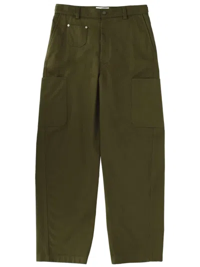 Givenchy Couture Seam Tailored Cargo Pocket Pants In Green