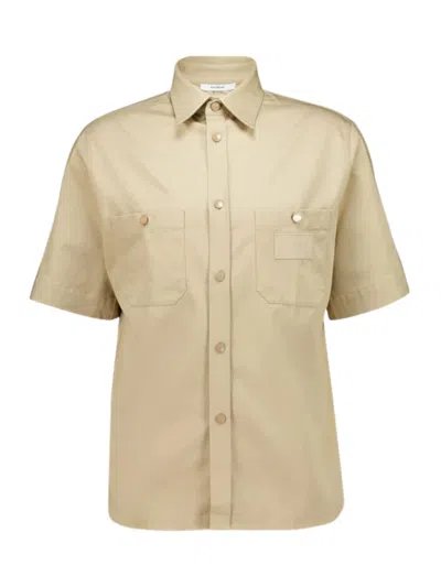 Givenchy Couture Seam Shirt In Cotton With  Paris Patch In Neutral