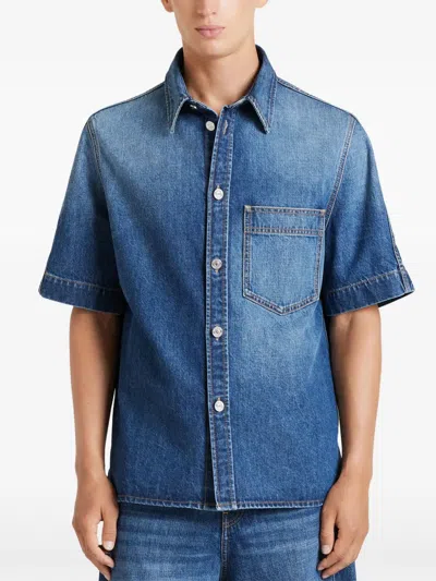 Givenchy Couture Seam Shirt In Dark Blue Denim