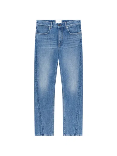 Givenchy Couture Seam Straight Fit Shadow Washed Jeans Clothing In Blue