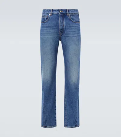 Givenchy Couture Seam Straight Jeans In Blue