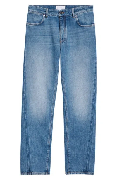 Givenchy Couture Seam Straight Leg Jeans In Blue