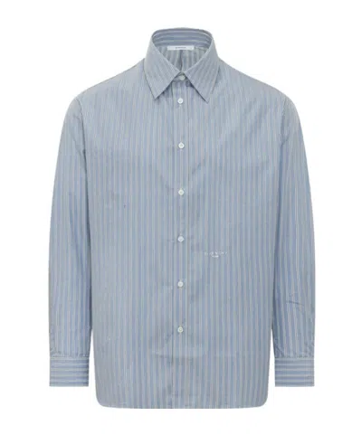 Givenchy Couture Seam Striped Overshirt In Gray