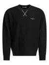 Givenchy Crew Neck Long Sleeve Ribbed Sweatshirt In Black
