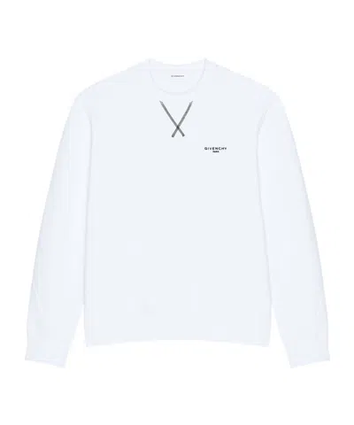 Givenchy Couture Seam Sweatshirt In Fleece With  Paris In White