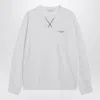 Givenchy White Couture Seam Sweatshirt With Embroidered Logo Men In Red