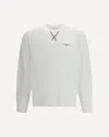 Givenchy White Couture Seam Sweatshirt With Embroidered Logo In White