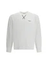 Givenchy White Couture Seam Sweatshirt With Embroidered Logo Men In White