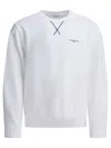 Givenchy White Couture Seam Sweatshirt With Embroidered Logo Men In White