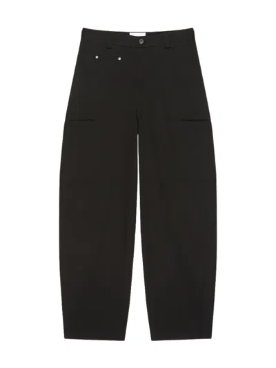 Givenchy Couture Seam Trousers In Cotton Embroidered In Black