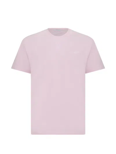 Givenchy Couture Seam T-shirt In Cotton With Logo-embroidery In Pink