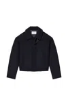 Givenchy Wool Oversized-collar Jacket In Blue