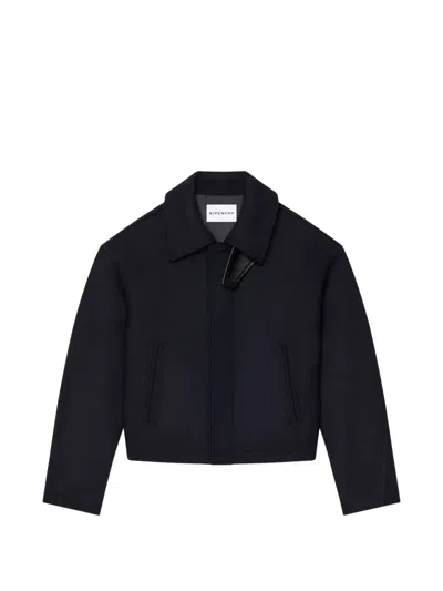 Givenchy Wool Oversized-collar Jacket In Blue