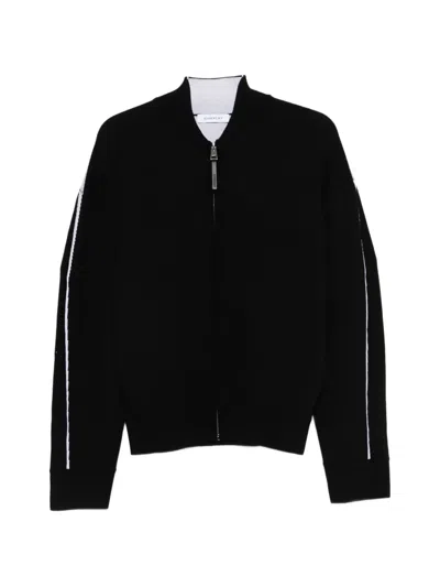 Givenchy Couture-seam Zipped Cardigan In Black