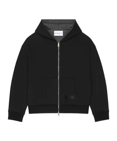 Givenchy Couture Seam Zipped Hoodie In Black