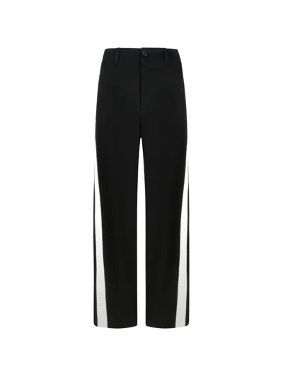Givenchy Couture Seam-pants In Cotton With Gros-grain Detail In Black