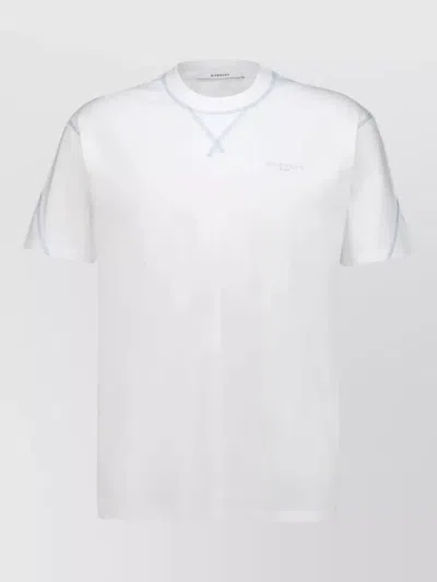 Givenchy Couture Stitch Detail Short Sleeve T Shirt In White