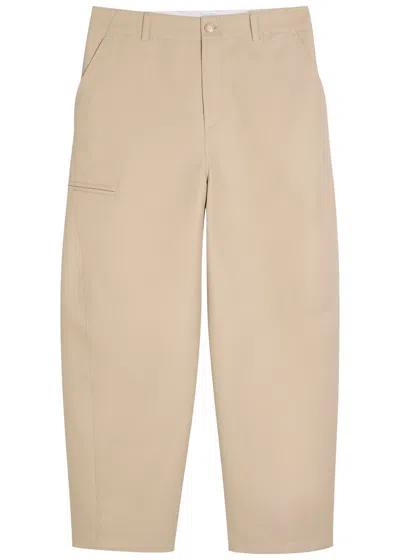 Givenchy Couture Workwear Wide-leg Cotton Trousers In Neutral