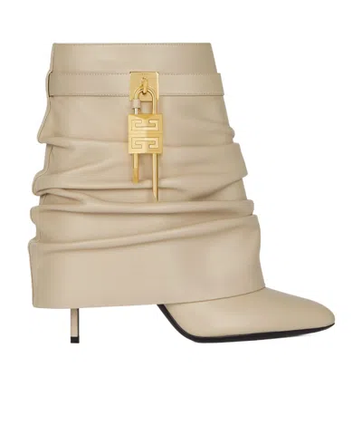 Givenchy Covered Booties In Natural Beige