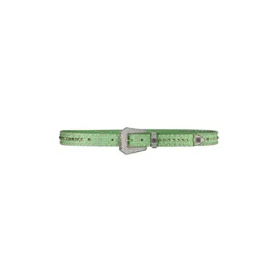 Givenchy Cowboy Belt 30mm With Strass_mint Green In ["green"]