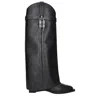 Givenchy Woman Boot Charcoal Size 8 Bull Skin