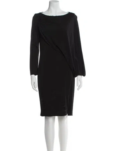 Pre-owned Givenchy Cowl Neck Knee-length Dress In Black