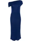 Givenchy Robe Drapée Asymétrique En Crêpe In Blue