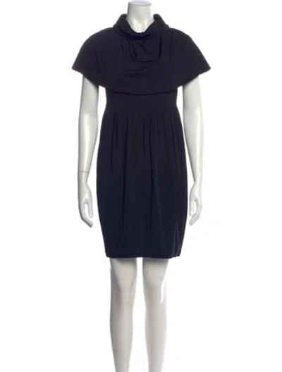 Pre-owned Givenchy Cowl Neck Mini Dress In Black
