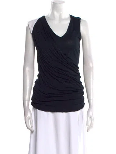 Pre-owned Givenchy Cowl Neck Sleeveless Top In Black