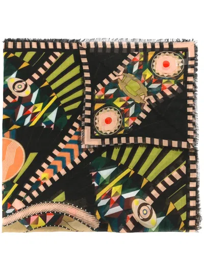 Givenchy 'crazy Cleopatra' Printed Scarf In Black