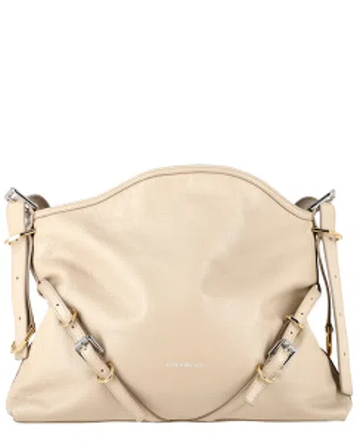Givenchy Cream Calfskin Leather Medium Voyou Shoulder Bag (authentic Pre-  Loved) In Neutral