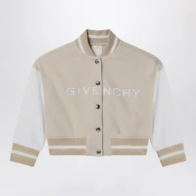 GIVENCHY GIVENCHY CREAM COLORED BOMBER JACKET WITH LOGO