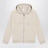 Givenchy Cream-colored Zip-up Sweatshirt With Logo