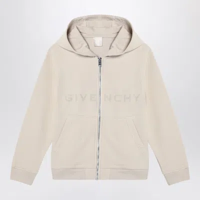 GIVENCHY GIVENCHY CREAM COLORED ZIP UP SWEATSHIRT WITH LOGO