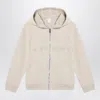 Givenchy Cream-colored Zip-up Sweatshirt With Logo In White