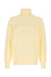 Givenchy Cotton Turtleneck Sweater Ribbed Cuffs In Neutral