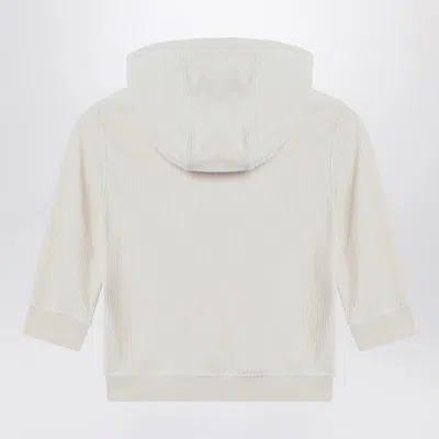Givenchy Cream Ribbed Hoodie Men In White