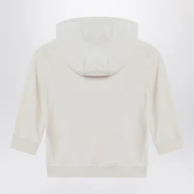Givenchy Cream Ribbed Hoodie Men In White