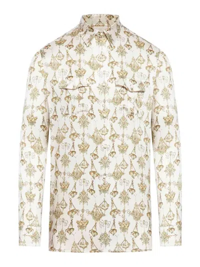 GIVENCHY GIVENCHY CREAM SATIN SILK SHIRT