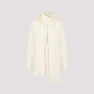 GIVENCHY CREAM SILK FOULARD BLOUSE