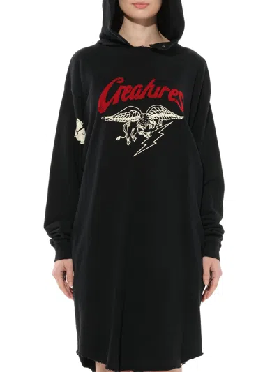 Givenchy Creatures Hooded Dress In Black