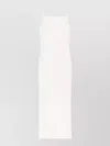 Givenchy Women White Long Dress With Square Neckline And Rear Single Slit In Viscose Blend Woman In White