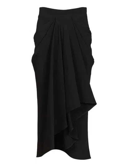Givenchy Crêpe Cady Midi Skirt Skirts Black