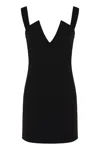 Givenchy V-collar Mini Dress In Black