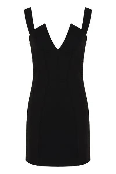 Givenchy Paneled Cady Mini Dress In Black