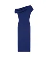 Givenchy Robe Drapée Asymétrique En Crêpe In Blue