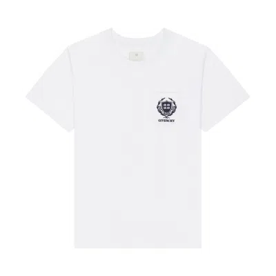 Pre-owned Givenchy Crest Logo T-shirt 'white' | Men's Size M