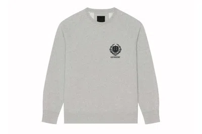 Pre-owned Givenchy Crest Slim Fit Sweatshirt Grey